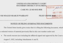 Laws and lists in search warrant offer clues to trump document investigation