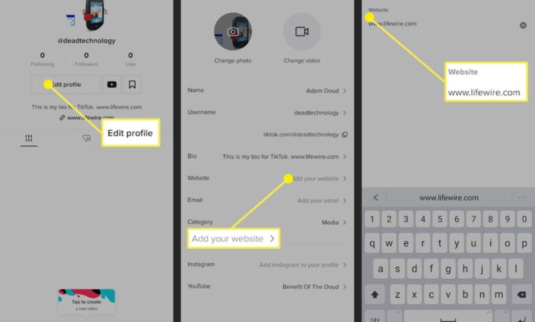 Hot to put a link in your tiktok bio