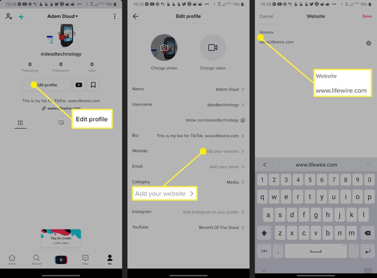 Hot to put a link in your tiktok bio