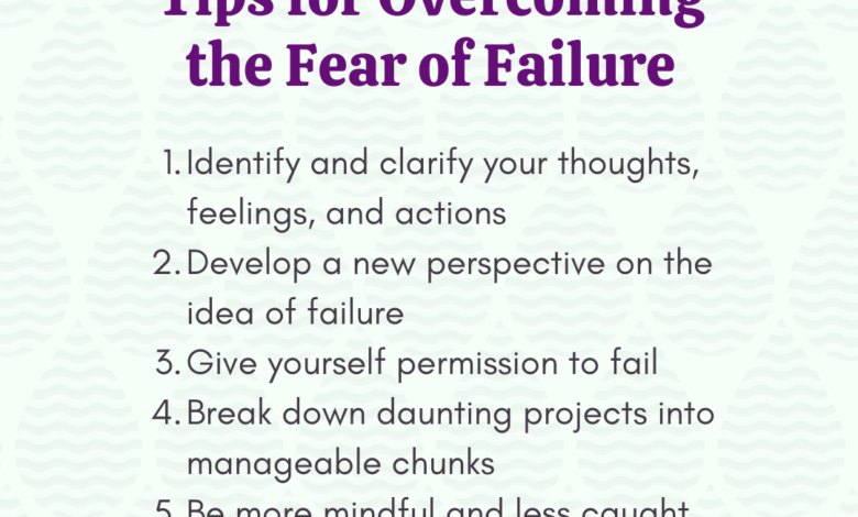 Want to conquer your fear of failure plan for it