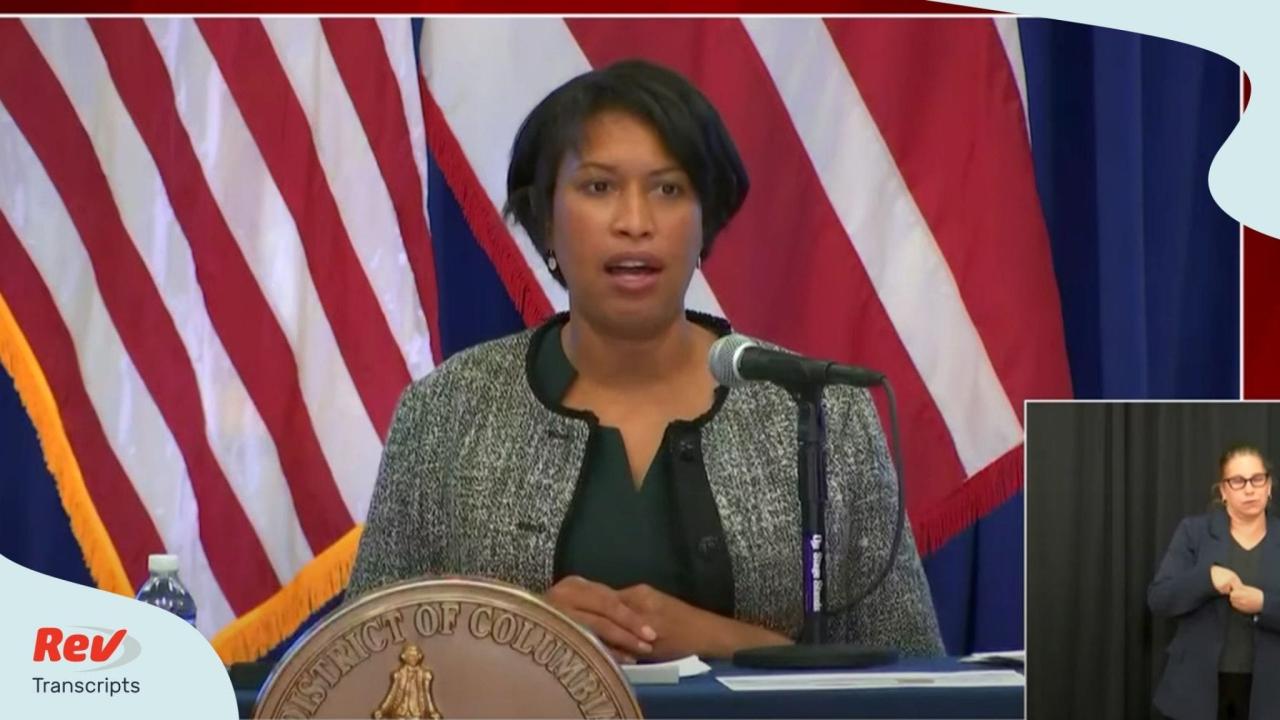 Transcript d c mayor muriel bowser on