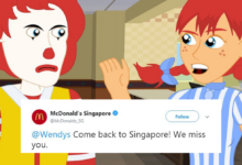 Wendy fake mcdonald wendys mcdonalds twitter singapore shots took account