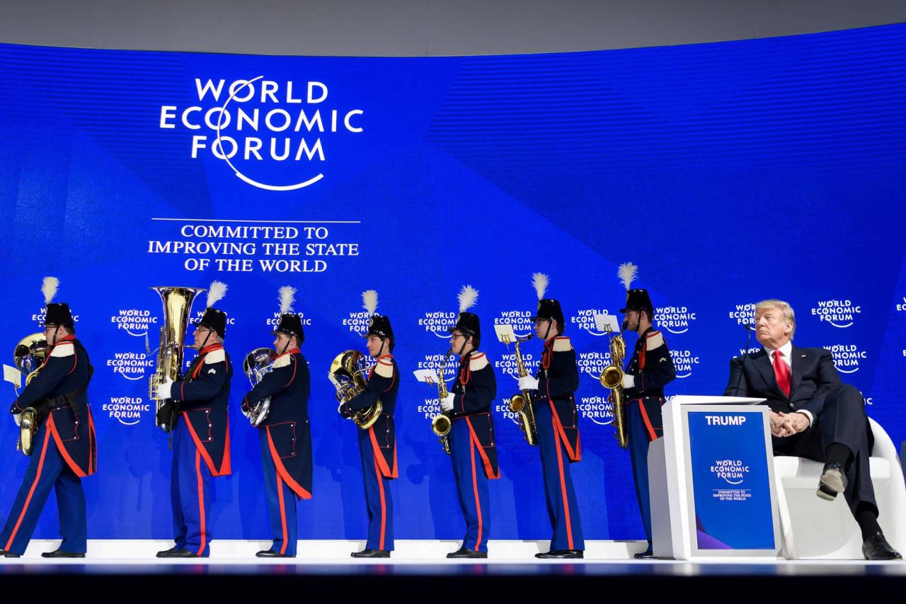 What dominated the world economic forum