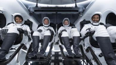 Watch axiom and spacex launch first all private crew to iss