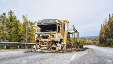 Terrifying van fire so hot it melted the road breaks out in busy london street