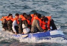 More than 700 migrants crossed the channel in small boats on saturday