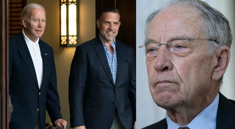 Gop sen chuck grassley alleges widespread effort in fbi justice dept to downplay negative information about hunter biden