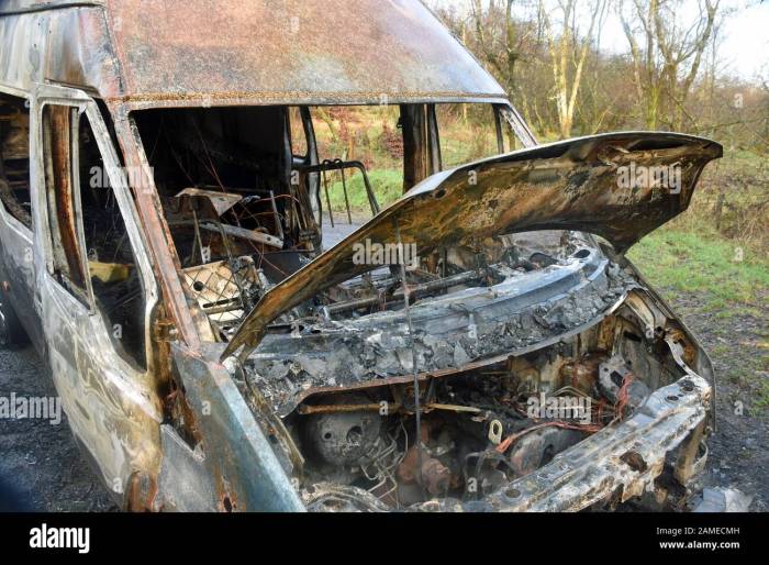 Terrifying van fire so hot it melted the road breaks out in busy london street