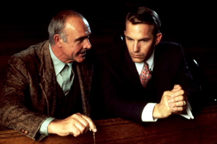 Sean connery teamed up with kevin costner for his best non bond movie in this crime drama based on a true story