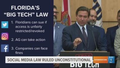 Appeals court rules florida law on social media unconstitutional