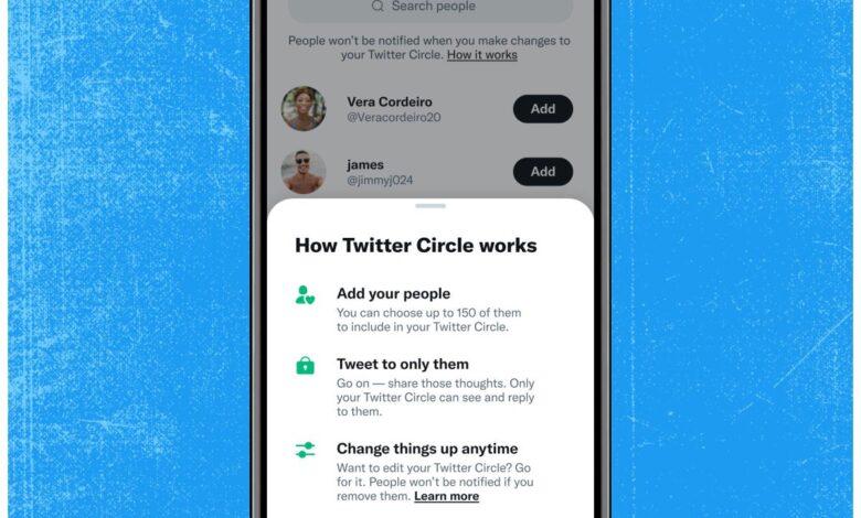 Twitter starts rolling out circle to more users