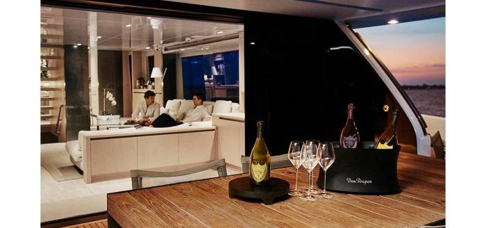 Book this extravagant dom perignon and sushi yacht experience in the hamptons