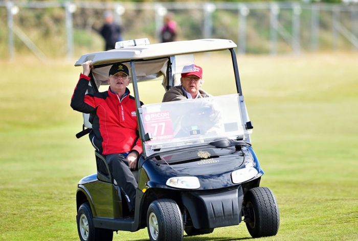 Trump describes being grabbed and dashed off in golf cart after agents fired shots at golf course gunman