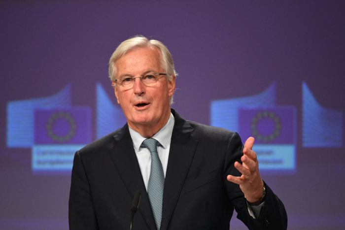 Barnier michel eu brexit theresa may blow negotiator chequers shoots plan down customs outsource policy application says its will not