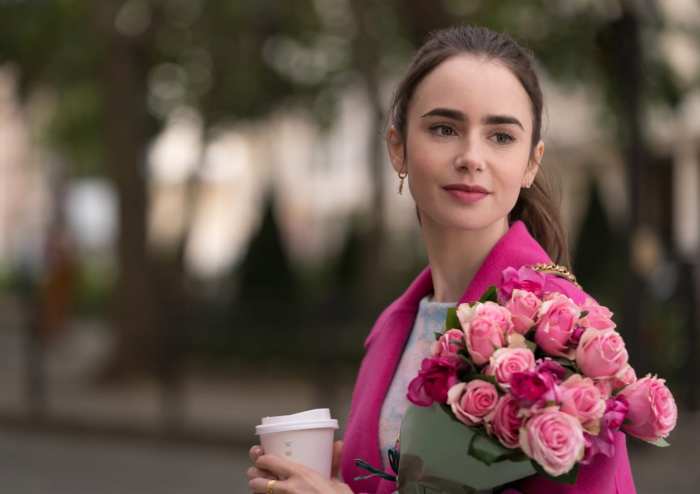 Lily collins is in her anti emily in paris style era