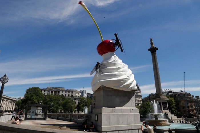 Faces of transgender people adorn a new artwork in trafalgar square