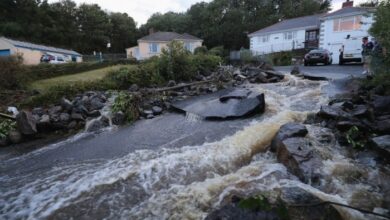 Uk weather flash floods leave cars underwater as some areas see more than a months rainfall