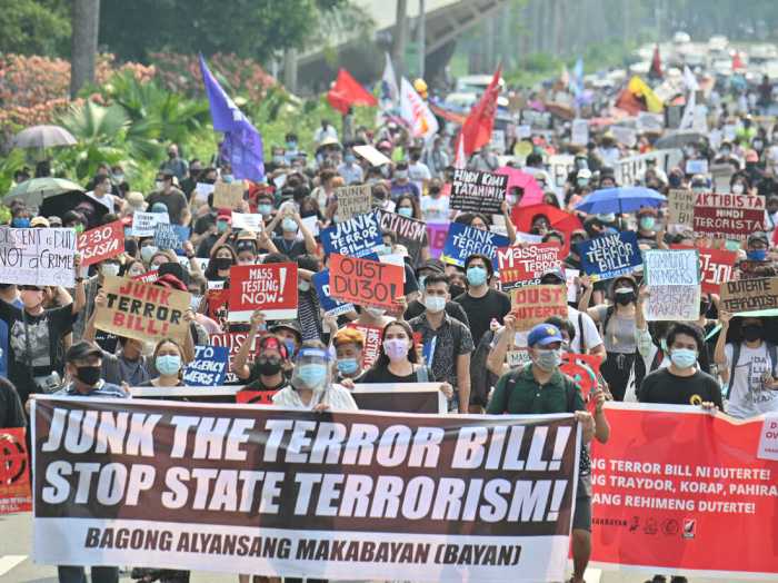 Anti terrorism bill junk petition urged protests cbn