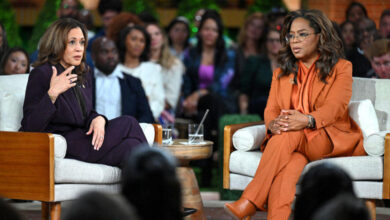 Harris oprah hold michigan campaign event in talk show format