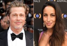 Brad pitt hand in hand with gf ines de ramon after wolfs premiere