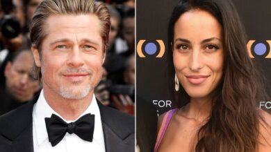 Brad pitt hand in hand with gf ines de ramon after wolfs premiere