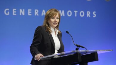 Gm trails far behind tesla in ev sales ceo mary barra bet the company that will change