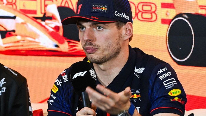 Max verstappen red bull driver punished for swearing during f1 press conference ahead of singapore gp