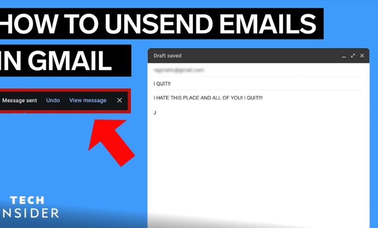 How to recall an email in gmail