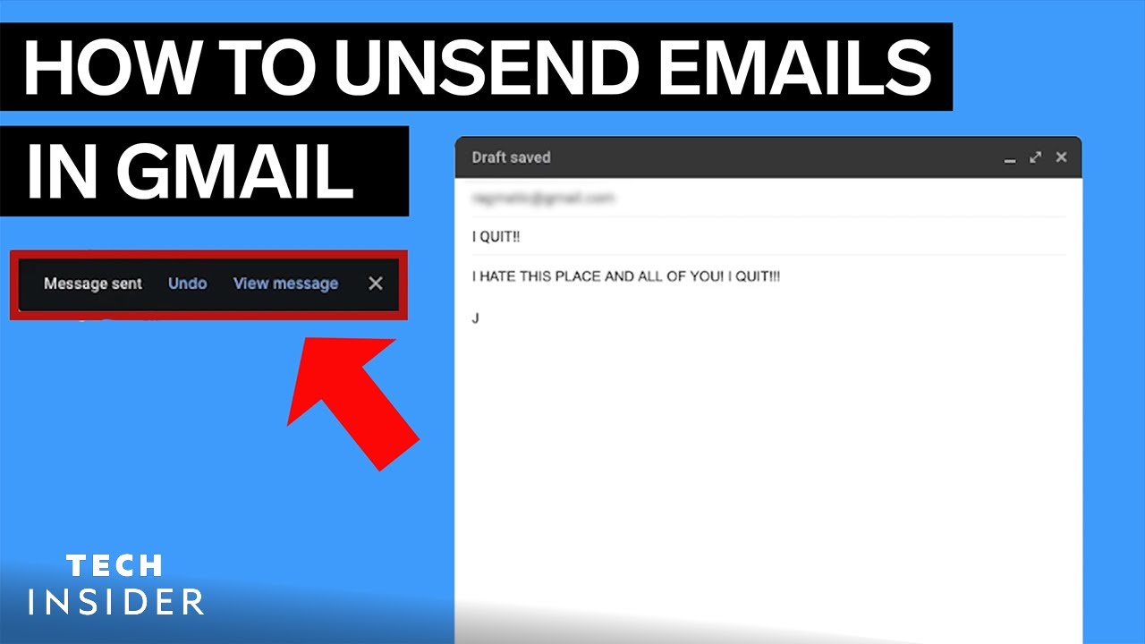 How to recall an email in gmail