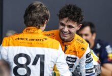 Azerbaijan gp lando norris maintains momentum in oscar piastris shadow as red bull woes persist