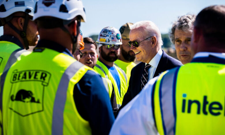 Biden touting manufacturing plan at ohio metal company