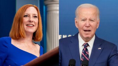 Jen psaki destroys peter doocy and fox newss big lie about biden and gas prices