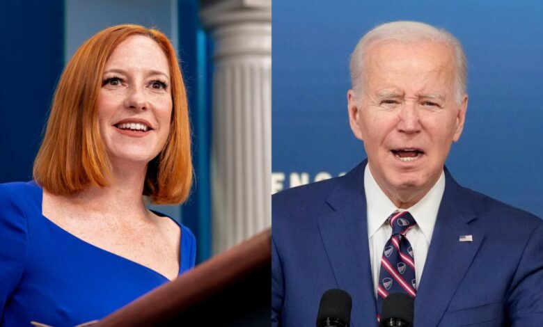Jen psaki destroys peter doocy and fox newss big lie about biden and gas prices