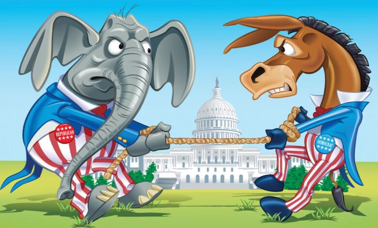 Democrats republicans republican democratic democrat parties vs elections rep differences donkey worldatlas midterm compromise governing