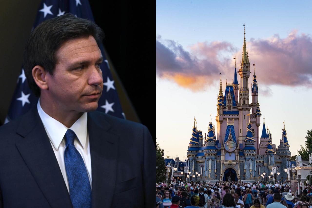 Gov ron desantis clears a way to revoke disneys special district in florida