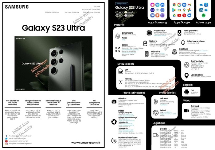 Samsung galaxy s23 ultra leaked camera specs hint at major upgrade