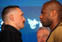 Oleksandr usyk being ringside for daniel dubois fight is a distraction for anthony joshua says frank warren