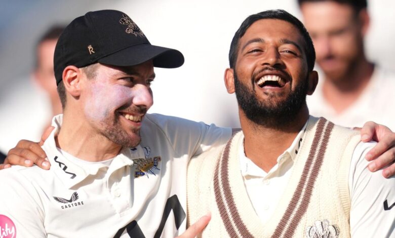 County championship surrey beat durham to move closer to title as kent relegated after loss to nottinghamshire