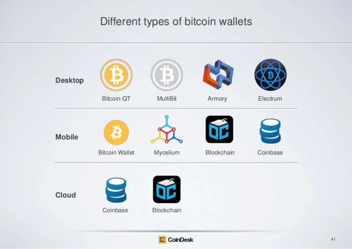 What are different types of bitcoin wallets