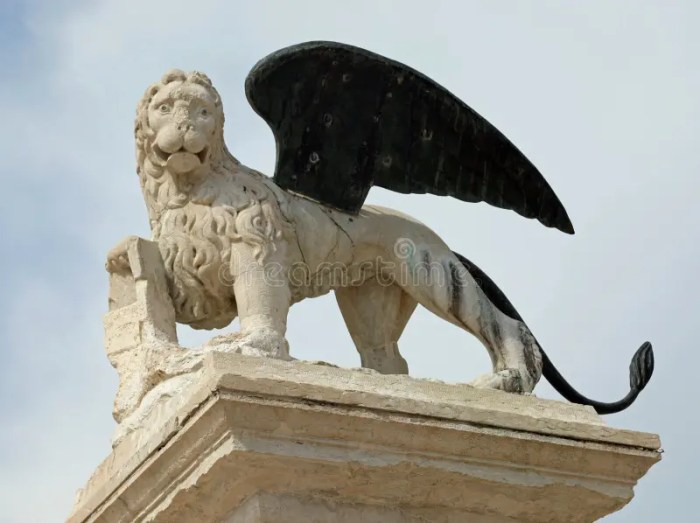 Is venices famed winged lion statue actually chinese