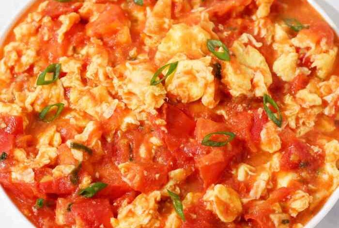 Tomato egg stir fry is light easy and perfect for summer nights