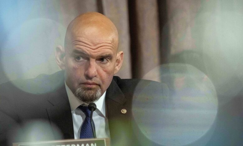 John fetterman the left leaning pennsylvania politician in gym clothes