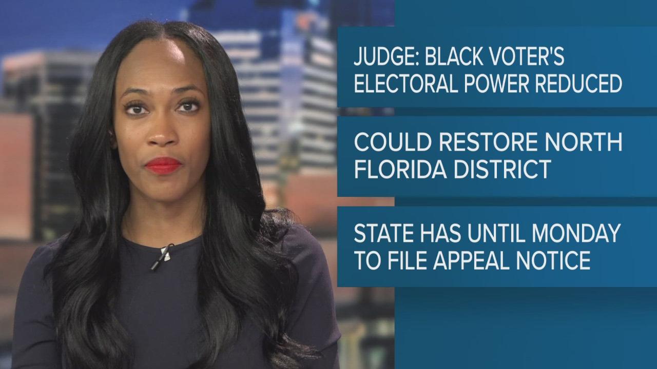 Florida judge rules gov desantis redistricting plan unconstitutional