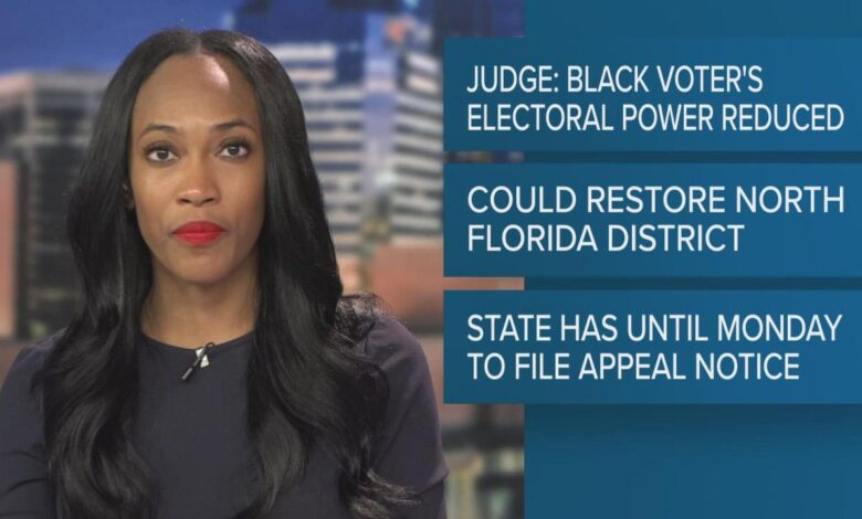 Florida judge rules gov desantis redistricting plan unconstitutional