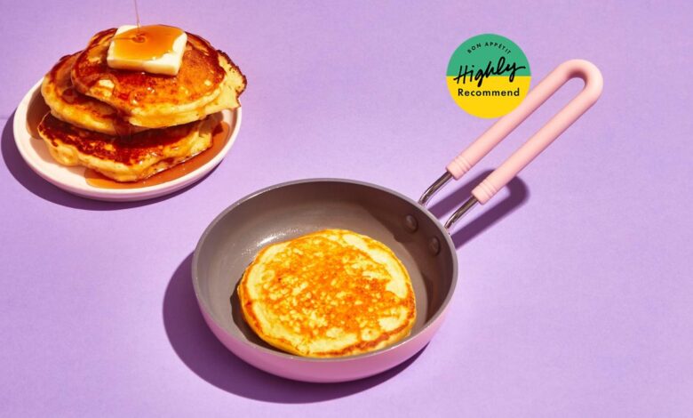 This tiny egg pan is perfect for pancakes