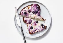 Turn any berry into this custardy berries and cream toast