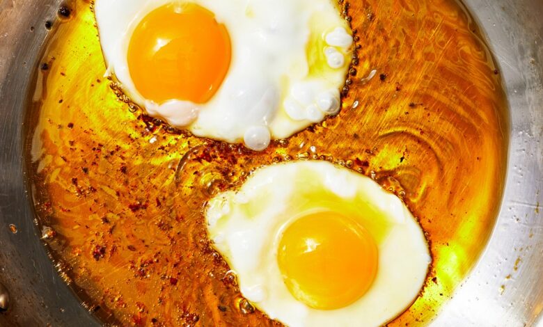For super flavorful eggs fry them in leftover fats
