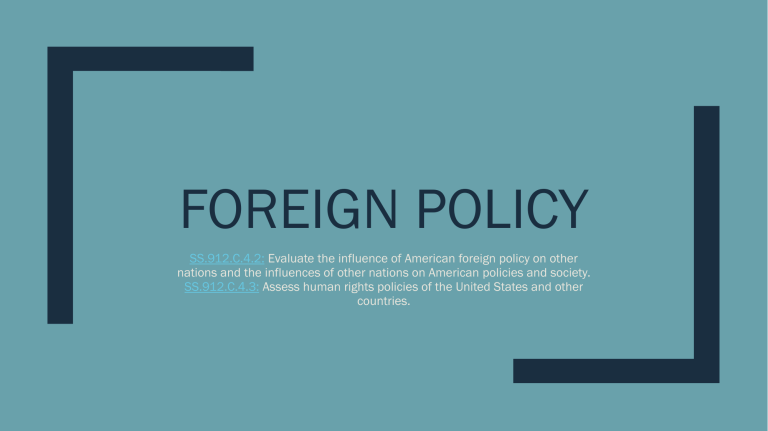 Analysis does americas foreign policy need to get real