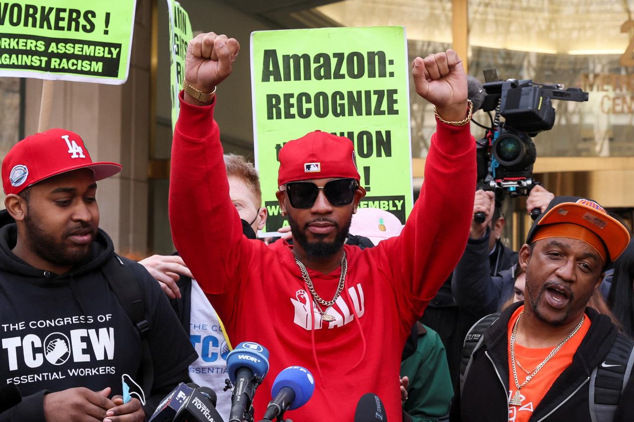 Chris smalls of amazon labor union schools senators on union busting