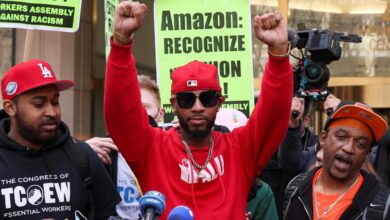 Chris smalls of amazon labor union schools senators on union busting